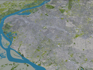 Asuncion city Paraguay 45km 3D Модель