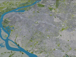 Asuncion city Paraguay 45km 3D Model