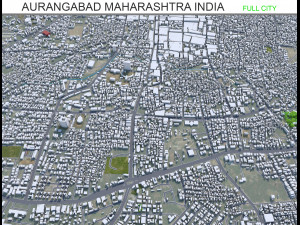 Aurangabad city Maharashtra India 25km 3D Model