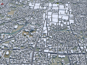 Aurangabad city Maharashtra India 25km 3D Model