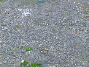 Aurangabad city Maharashtra India 25km 3D Model
