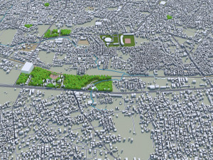 Aurangabad city Maharashtra India 25km 3D Model