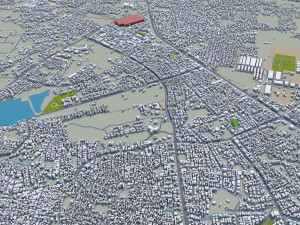 Aurangabad city Maharashtra India 25km 3D Model