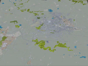 Aurangabad city Maharashtra India 25km 3D Model