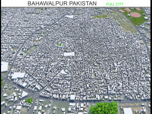Bahawalpur city Pakistan 25km 3D Model