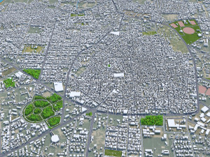 Bahawalpur city Pakistan 25km 3D Model
