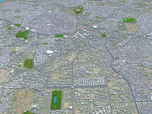 Bahawalpur city Pakistan 25km 3D Model