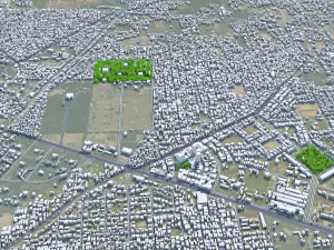 Bahawalpur city Pakistan 25km 3D Model