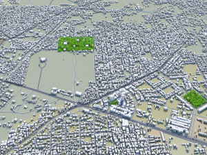Bahawalpur city Pakistan 25km 3D Model