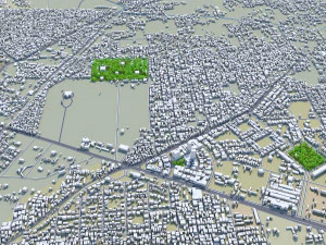 Bahawalpur city Pakistan 25km 3D Model