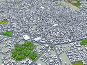 Bahawalpur city Pakistan 25km 3D Model