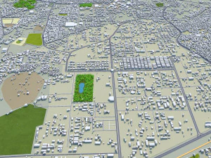 Bahawalpur city Pakistan 25km 3D Model
