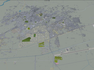 Bahawalpur city Pakistan 25km 3D Model