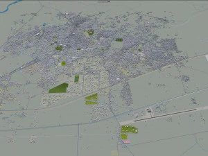 Bahawalpur city Pakistan 25km 3D Model