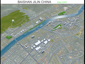 Baishan city Jilin China 15km 3D 模型