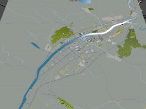 Baishan city Jilin China 15km 3D Model