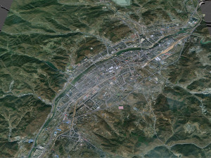 Baishan city Jilin China 15km 3D Model