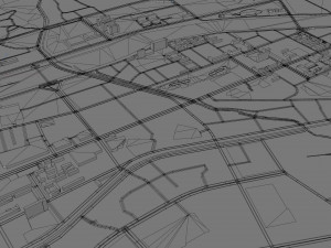 Baishan city Jilin China 15km 3D Model