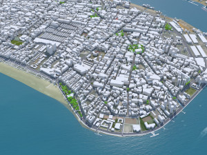 Baixada city Santista Brazil 150km Modelo 3D