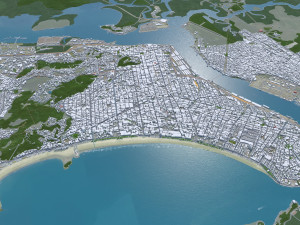Baixada city Santista Brazil 150km Modelo 3D