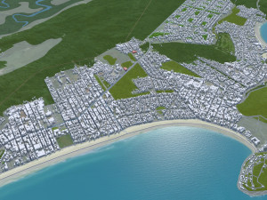Baixada city Santista Brazil 150km Modelo 3D