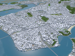 Baixada city Santista Brazil 150km Modelo 3D