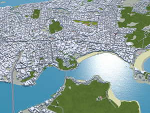Baixada city Santista Brazil 150km Modelo 3D