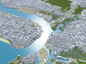 Baixada city Santista Brazil 150km Modelo 3D