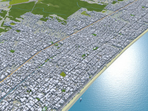 Baixada city Santista Brazil 150km Modelo 3D