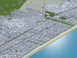 Baixada city Santista Brazil 150km Modelo 3D