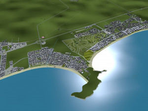 Baixada city Santista Brazil 150km Modelo 3D