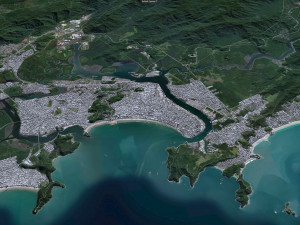 Baixada city Santista Brazil 150km Modelo 3D