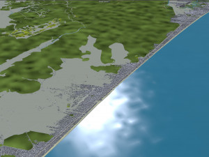 Baixada city Santista Brazil 150km Modelo 3D