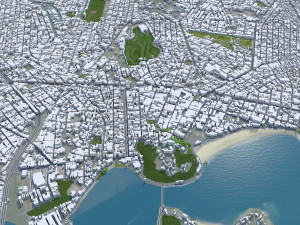 Baixada city Santista Brazil 150km Modelo 3D