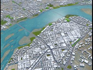 Bamako city Mali 30km Modelo 3D