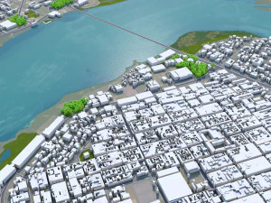 Ciudad de Bamako Mal&iacute; 30 km Modelo 3D