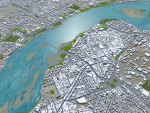 Bamako city Mali 30km Modelo 3D