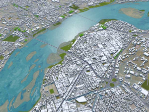 Ciudad de Bamako Mal&iacute; 30 km Modelo 3D