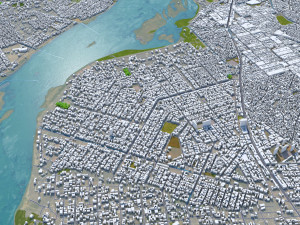 Bamako city Mali 30km Modelo 3D