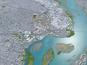 Bamako city Mali 30km Modelo 3D