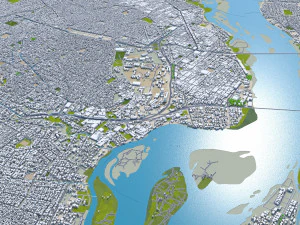 Ciudad de Bamako Mal&iacute; 30 km Modelo 3D