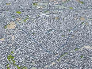 Ciudad de Bamako Mal&iacute; 30 km Modelo 3D