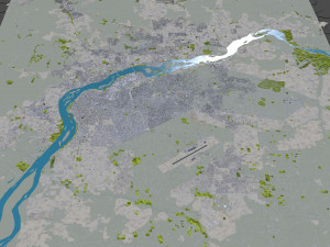 Bamako city Mali 30km Modelo 3D