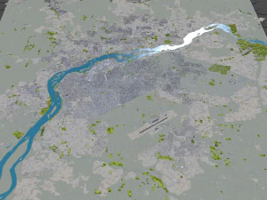 Ciudad de Bamako Mal&iacute; 30 km Modelo 3D
