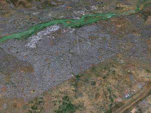 Ciudad de Bamako Mal&iacute; 30 km Modelo 3D