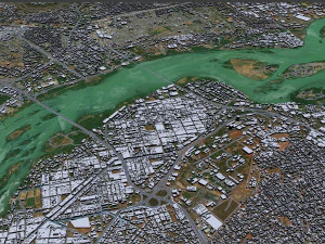 Ciudad de Bamako Mal&iacute; 30 km Modelo 3D