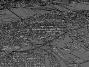 Ciudad de Bamako Mal&iacute; 30 km Modelo 3D