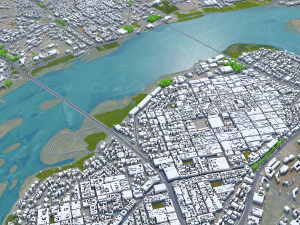 Ciudad de Bamako Mal&iacute; 30 km Modelo 3D