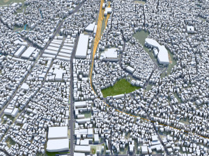 Bandar city Lampung Indonesia 25km Modelo 3D