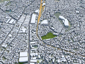 Bandar city Lampung Indonesia 25km 3D Model